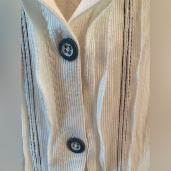 Free People White Long Sleeve Fitted Button Down - Picture 4 of 5